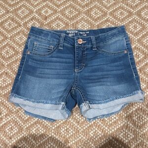 Hippie Girl Blue Denim Shorts      Girls Size - 10